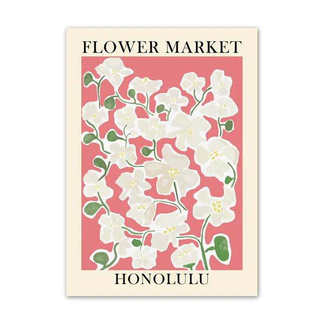 Blumenmarkt Leinwandposter