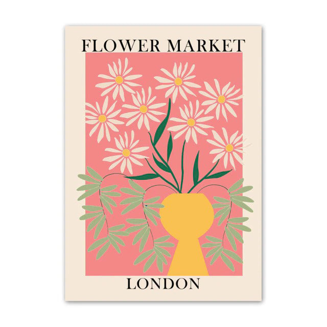 Blumenmarkt Leinwandposter