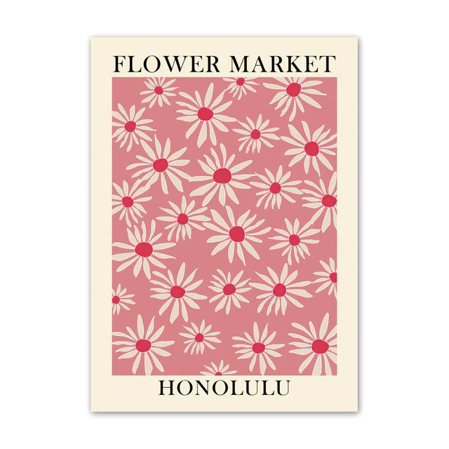 Blumenmarkt Leinwandposter