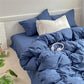 Frendorf | SleepNest Knitteroptik Bettwäsche Set | Baumwoll-Luxus | Pflegeleicht & Modern