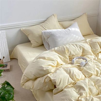Frendorf | SleepNest Knitteroptik Bettwäsche Set | Baumwoll-Luxus | Pflegeleicht & Modern