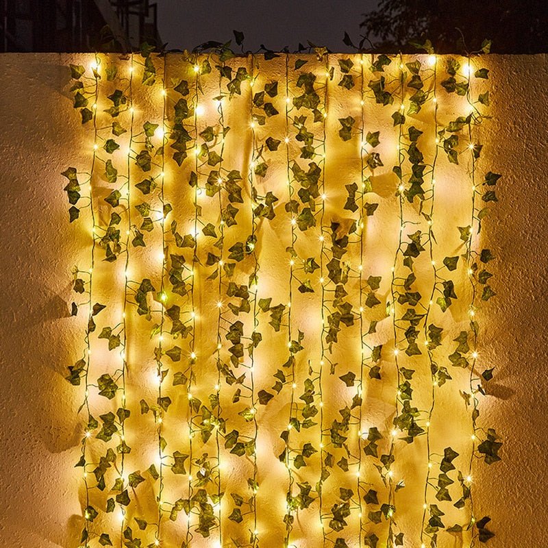Frendorf | IvyGlow Solar Lichterkette Efeu | Wasserdicht | LED Stimmungslicht für Garten & Balkon | Deko für Außenbereiche
