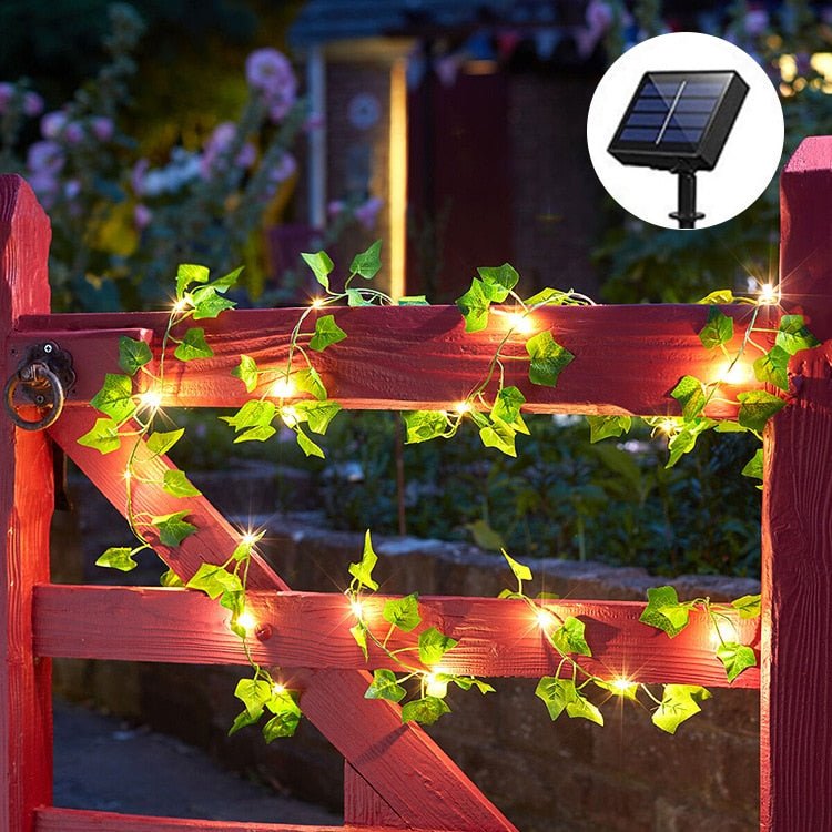 Frendorf | IvyGlow Solar Lichterkette Efeu | Wasserdicht | LED Stimmungslicht für Garten & Balkon | Deko für Außenbereiche