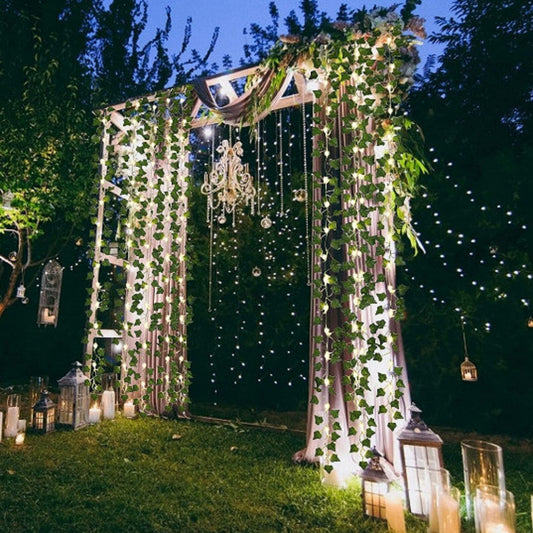 Frendorf | IvyGlow Solar Lichterkette Efeu | Wasserdicht | LED Stimmungslicht für Garten & Balkon | Deko für Außenbereiche