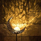 Frendorf | LunaLight™ Solar LED Halbmonden Lampe | Wasserdichte Außenbeleuchtung | Retro Gartenleuchte für Hof & Terrasse
