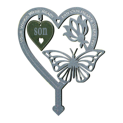 Frendorf | 🦋Gedenk Geschenk Schmetterlings Ornamente - Garten Gedenktafel