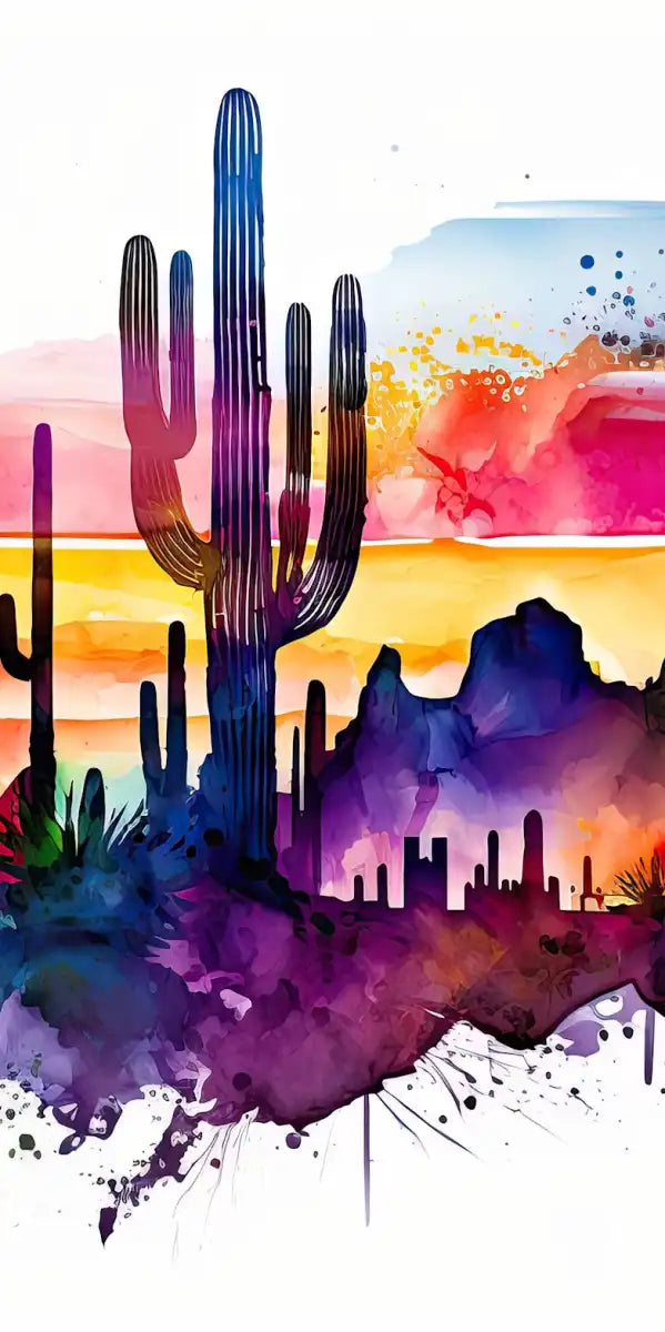 Frendorf | Southwest Desert Vista - Aquarell Landschaft Wandkunst