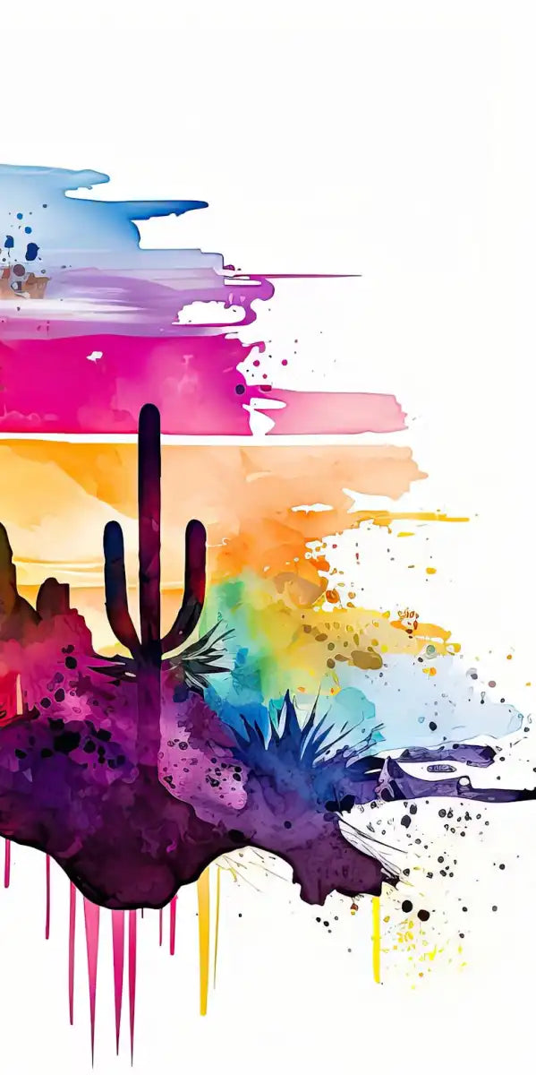 Frendorf | Southwest Desert Vista - Aquarell Landschaft Wandkunst