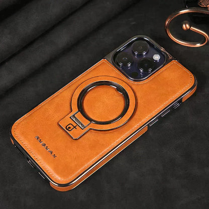 Frendorf | Luxuriöse Lederhülle mit unsichtbarem Ständer für das iPhone
