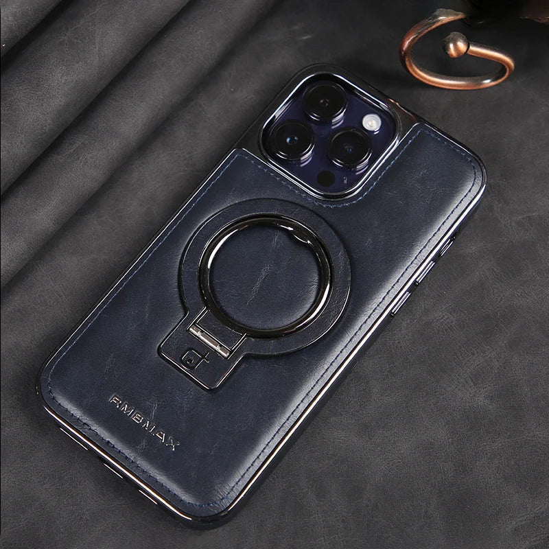 Frendorf | Luxuriöse Lederhülle mit unsichtbarem Ständer für das iPhone