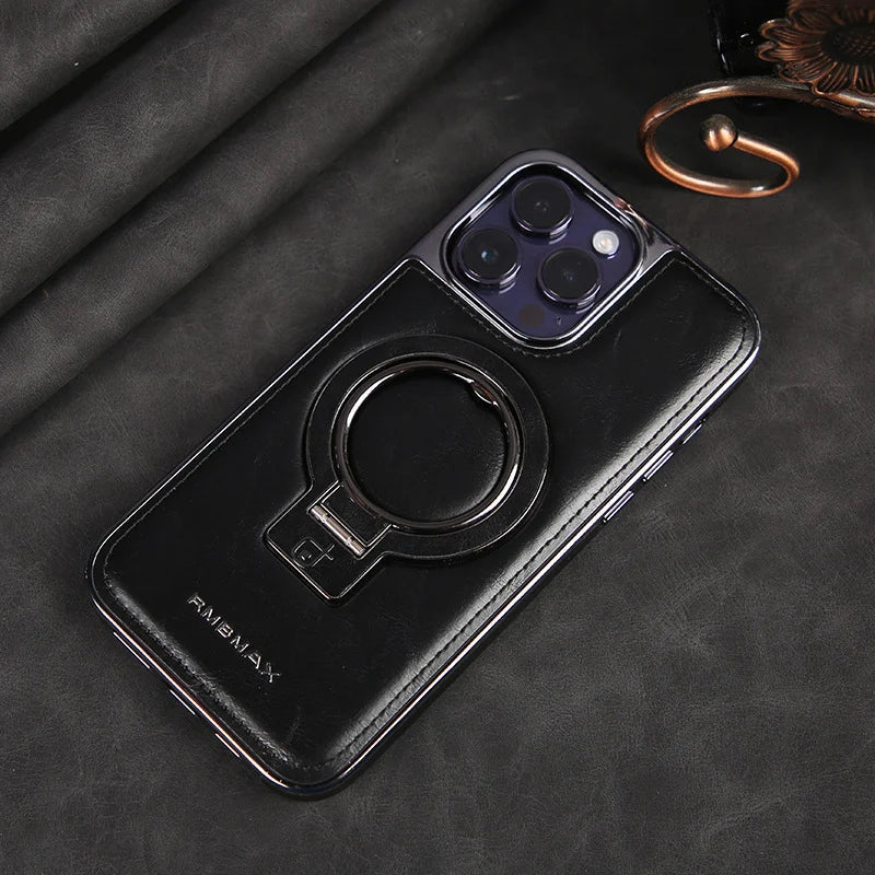 Frendorf | Luxuriöse Lederhülle mit unsichtbarem Ständer für das iPhone