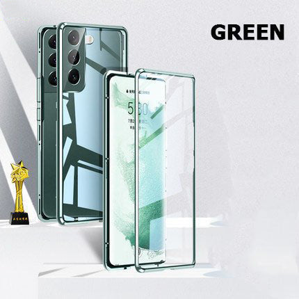 Frendorf | Magnetische gehärtete Glas doppelseitige Handyhülle für Samsung