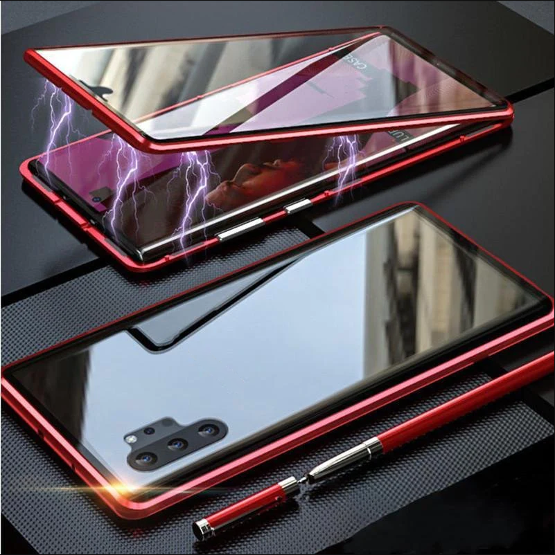 Frendorf | Magnetische gehärtete Glas doppelseitige Handyhülle für Samsung