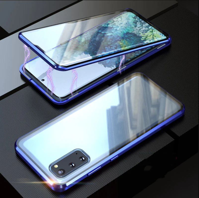 Frendorf | Magnetische gehärtete Glas doppelseitige Handyhülle für Samsung