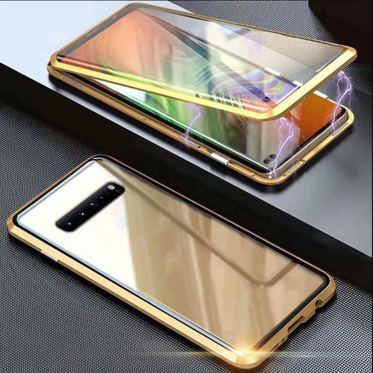 Frendorf | Magnetische gehärtete Glas doppelseitige Handyhülle für Samsung