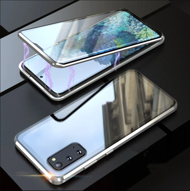 Frendorf | Magnetische gehärtete Glas doppelseitige Handyhülle für Samsung