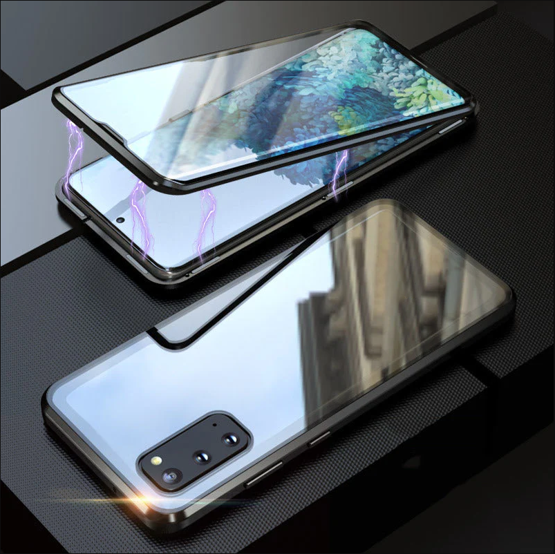 Frendorf | Magnetische gehärtete Glas doppelseitige Handyhülle für Samsung