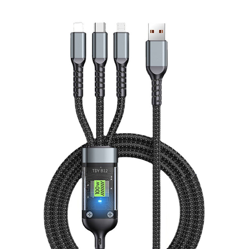 Frendorf | Transparentes, leuchtendes 3-in-1-Superschnellladekabel