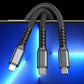 3-in-1 100W Transparentes Schnellladekabel