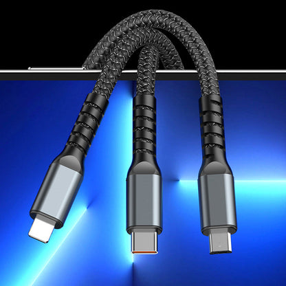 Frendorf | Transparentes, leuchtendes 3-in-1-Superschnellladekabel