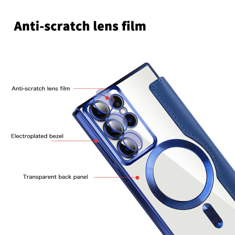 Frendorf | 📱2024 Neue Leder strukturierte Flip Handytasche für Samsung