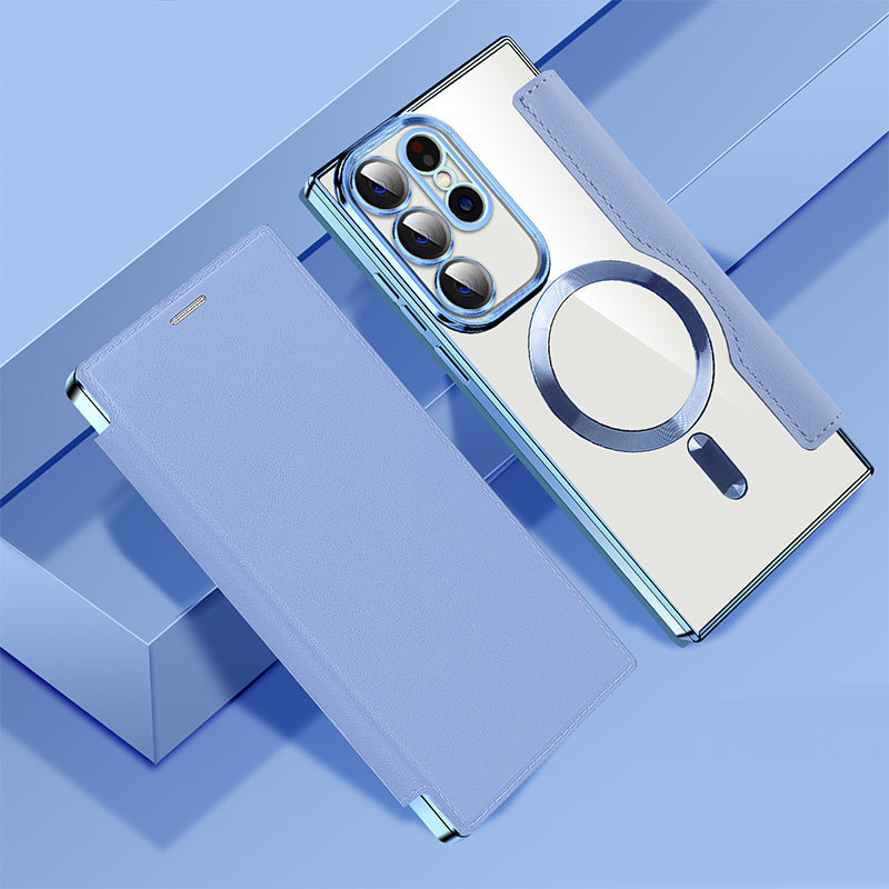 Frendorf | 📱2024 Neue Leder strukturierte Flip Handytasche für Samsung