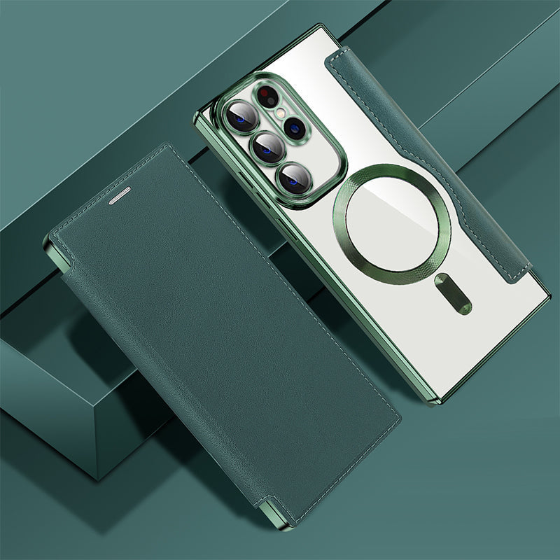 Frendorf | 📱2024 Neue Leder strukturierte Flip Handytasche für Samsung