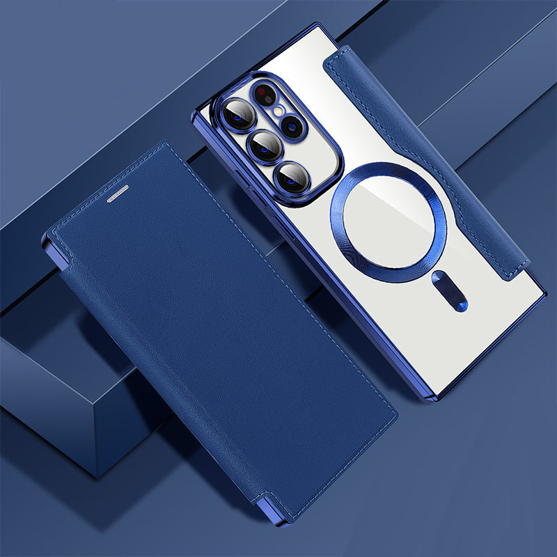 Frendorf | 📱2024 Neue Leder strukturierte Flip Handytasche für Samsung
