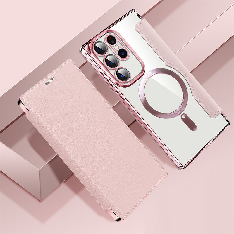 Frendorf | 📱2024 Neue Leder strukturierte Flip Handytasche für Samsung
