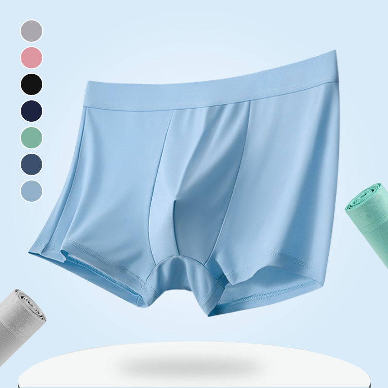 Frendorf | 4 Stück Herren Eis-Satin Antibakterielle Atmungsaktive Boxershorts