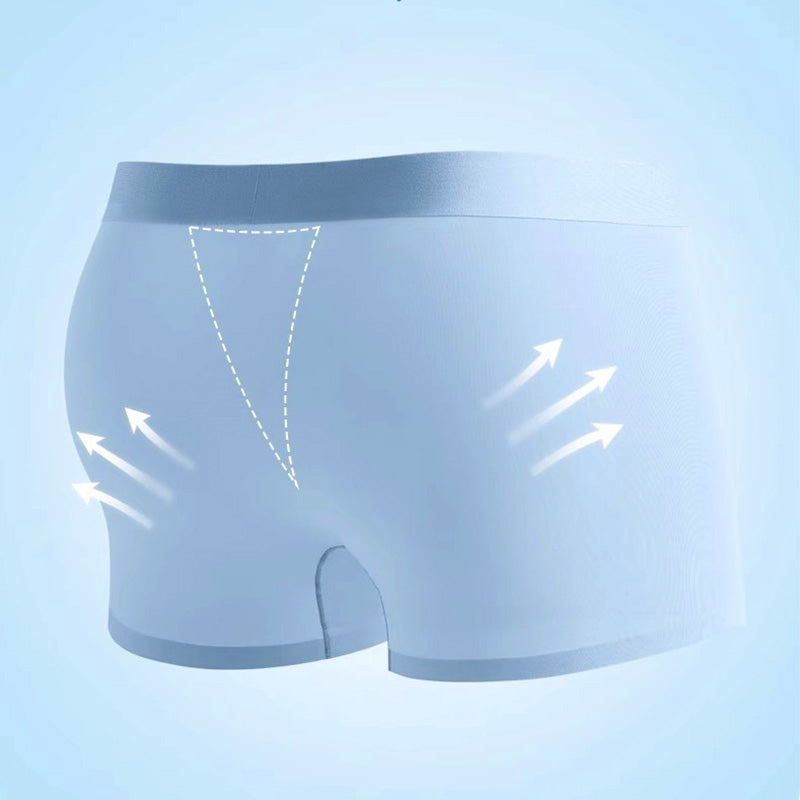 Frendorf | 4 Stück Herren Eis-Satin Antibakterielle Atmungsaktive Boxershorts