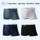 Frendorf | 4 Stück Herren Eis-Satin Antibakterielle Atmungsaktive Boxershorts
