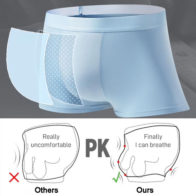 Frendorf | 4 Stück Herren Eis-Satin Antibakterielle Atmungsaktive Boxershorts