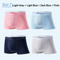 Frendorf | 4 Stück Herren Eis-Satin Antibakterielle Atmungsaktive Boxershorts