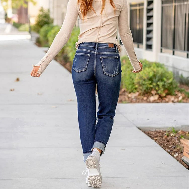 Frendorf | Zerrissene Jeans mit Distressed-Effekt und Bauchkontrolle