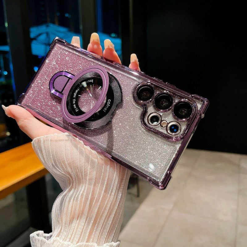 Frendorf | Magnetisches Glitzermobil mit Farbverlauf Handytaschen für Samsung S22/23/24
