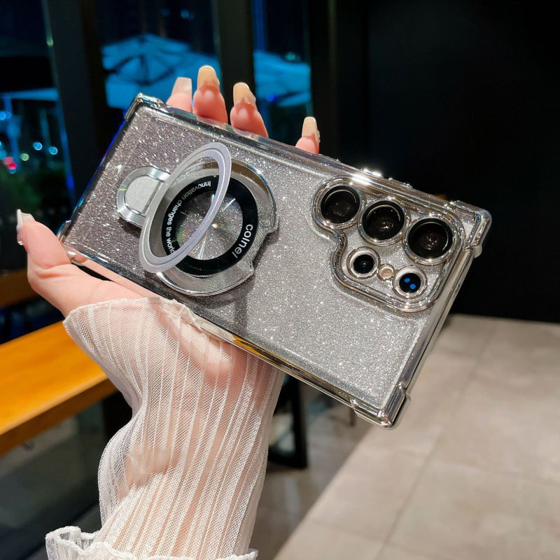 Frendorf | Magnetisches Glitzermobil mit Farbverlauf Handytaschen für Samsung S22/23/24