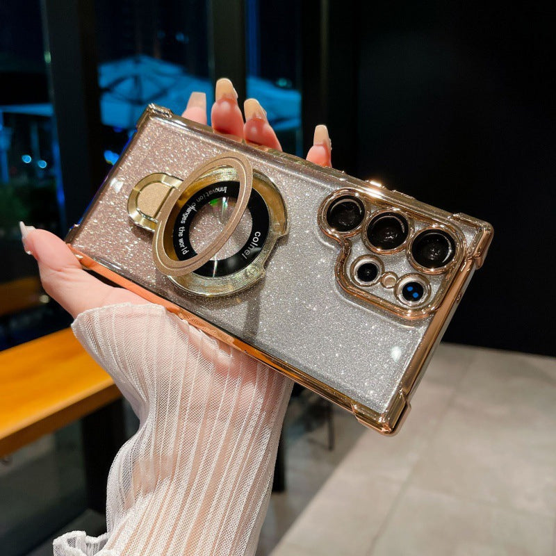 Frendorf | Magnetisches Glitzermobil mit Farbverlauf Handytaschen für Samsung S22/23/24