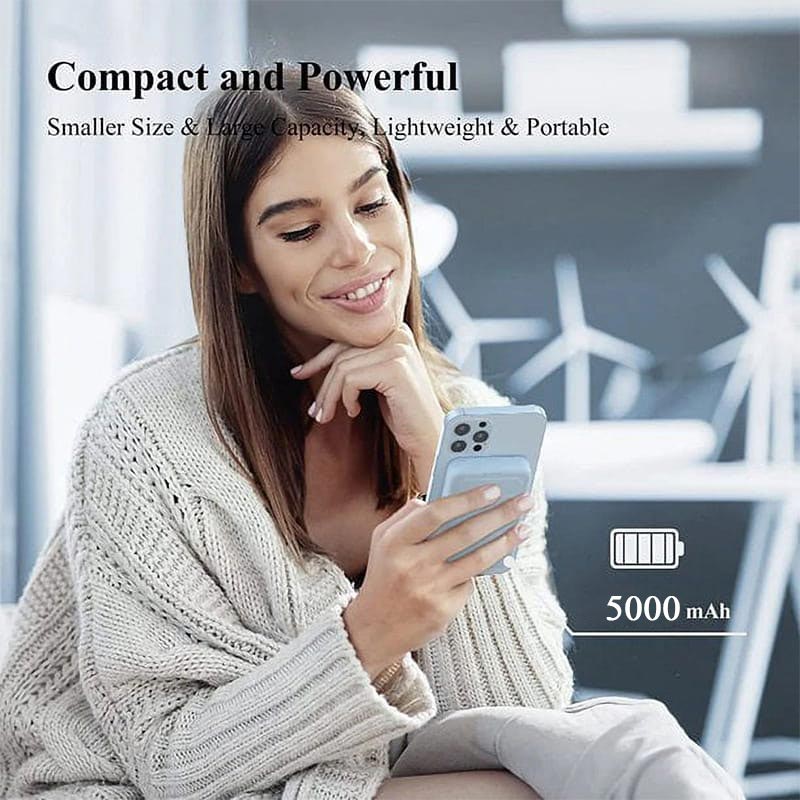 Frendorf | Mini tragbare drahtlose magnetische Powerbank mit Ständer