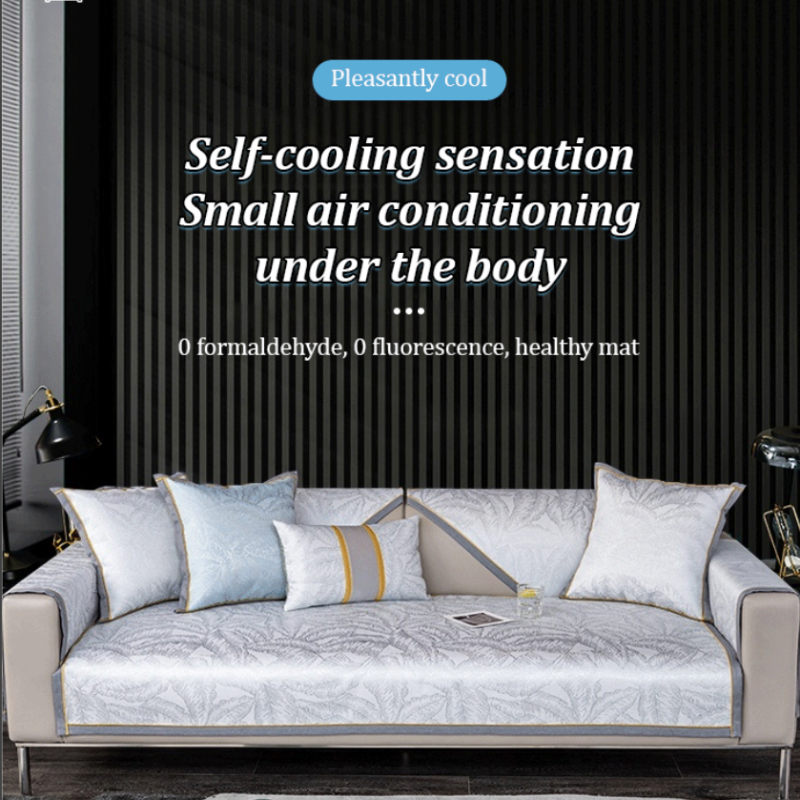 Frendorf | ❄️Sommerliches Anti-Falten-Sofakissen aus Eisseide🛋️