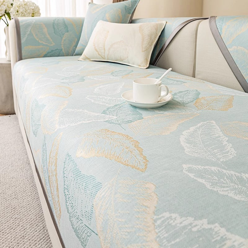 Frendorf | ❄️Sommerliches Anti-Falten-Sofakissen aus Eisseide🛋️