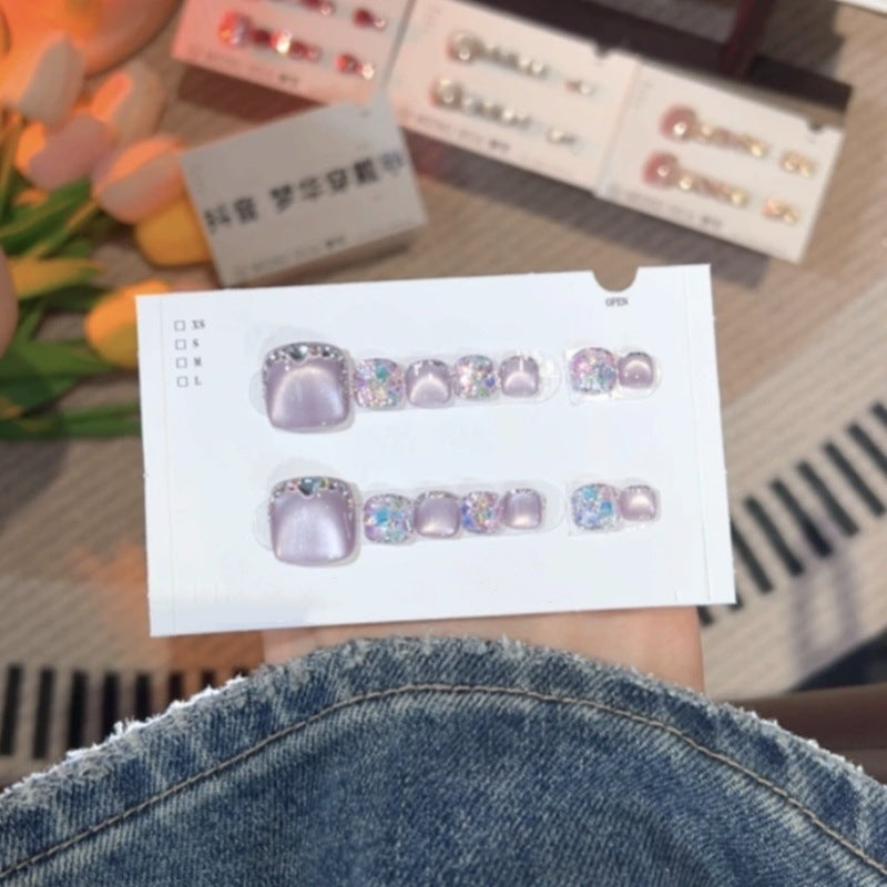 Frendorf | 14 Blätter quadratische Zehennägel zum Aufkleben