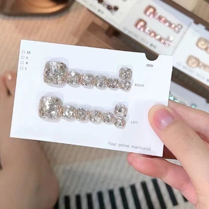 Frendorf | 14 Blätter quadratische Zehennägel zum Aufkleben