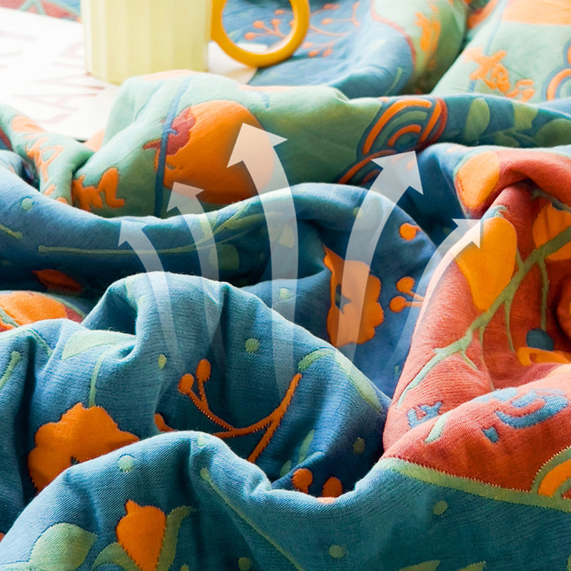 Frendorf | Multifunctional Two-Sided and Printed Cotton Towel Blanket