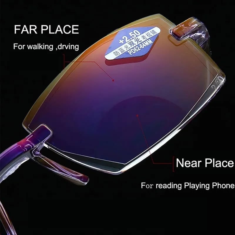 High Hardness Anti-Blau Progressive Fern-und Nahbereich Dual-Use Lesebrille