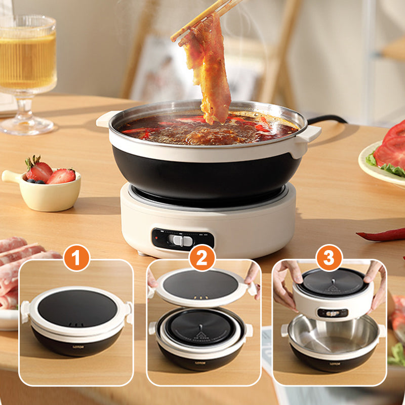 Frendorf | 1.2L tragbarer faltbarer elektrischer Topf mit Überhitzungsschutz（Kostenloser Versand）