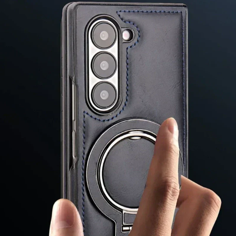 Frendorf | Premium PU-Leder magnetische Hülle mit Standfuß für Samsung Fold 3/4/5/6