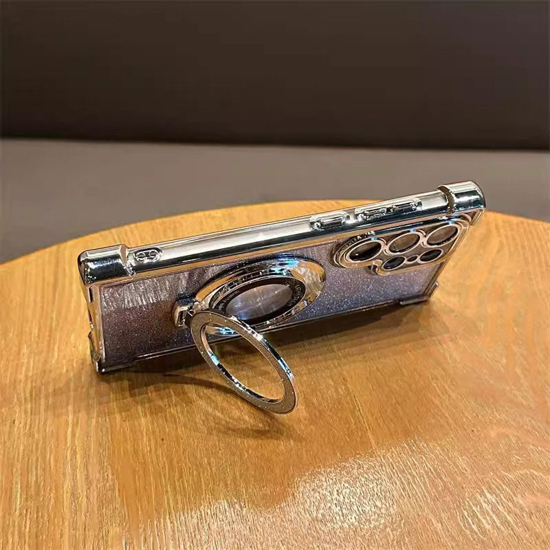 Frendorf | Glitzer Linsen Schutz Magnetische Telefonhülle mit Ständer