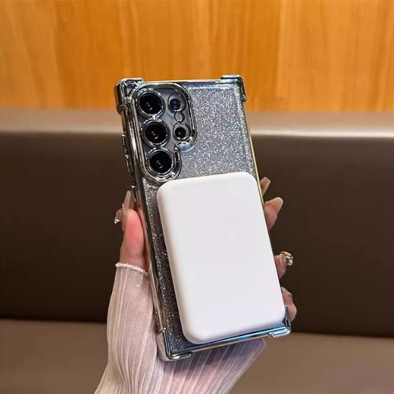 Frendorf | Glitzer Linsen Schutz Magnetische Telefonhülle mit Ständer