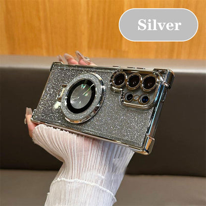 Frendorf | Glitzer Linsen Schutz Magnetische Telefonhülle mit Ständer